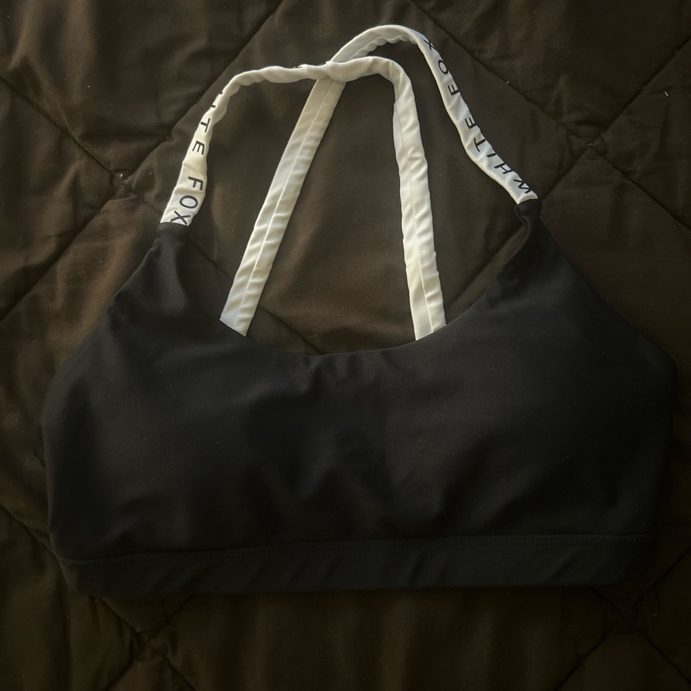 White Fox Active Black Sports Bra
